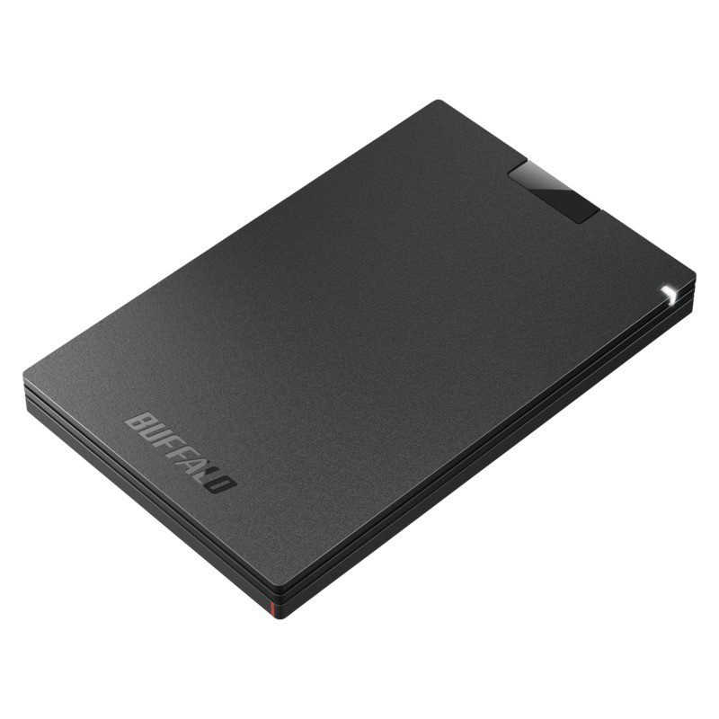 【てキャンセ】 BUFFALO　外付けSSD USB-A接続 ブラック [ポータブル型 /1TB]　SSD-PG1.0U3-BC：コジマ店 けしており