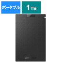 BUFFALO　抗ウイルス・抗菌ポータブルSSD USB3.2(Gen1) TypeA ブラック 　SSD-PGVB1.0U3-B