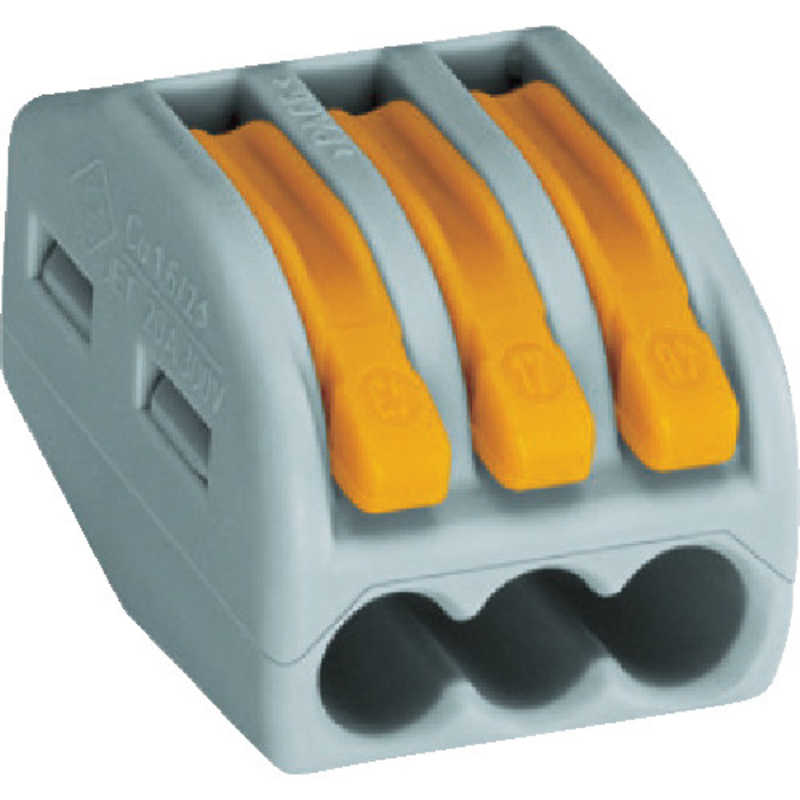 ワゴジャパン　WF-3 より線・単線接続可能コネクタ 3穴用 50個入り　WF3