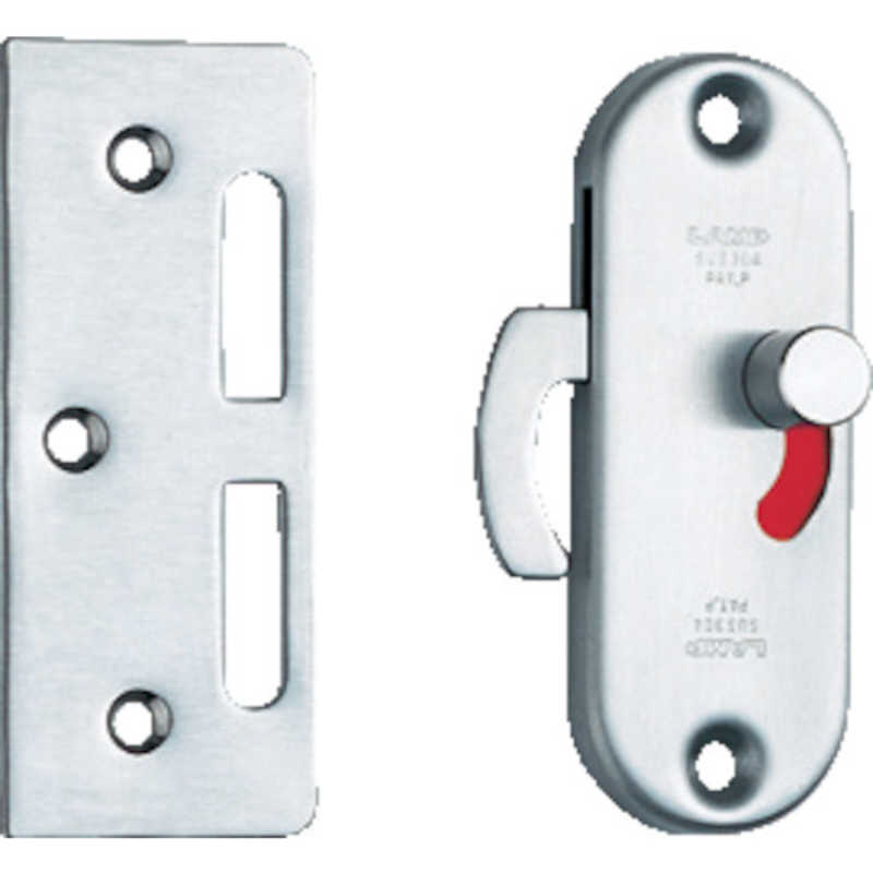 スガツネ工業　引戸面付けカマ錠 室内側表示付 170074　HC85SS