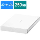 エレコム ELECOM 外付けSSD USB-A接続 (PS4対応) ホワイト ポータブル型/250GB ESD-EJ0250GWHR