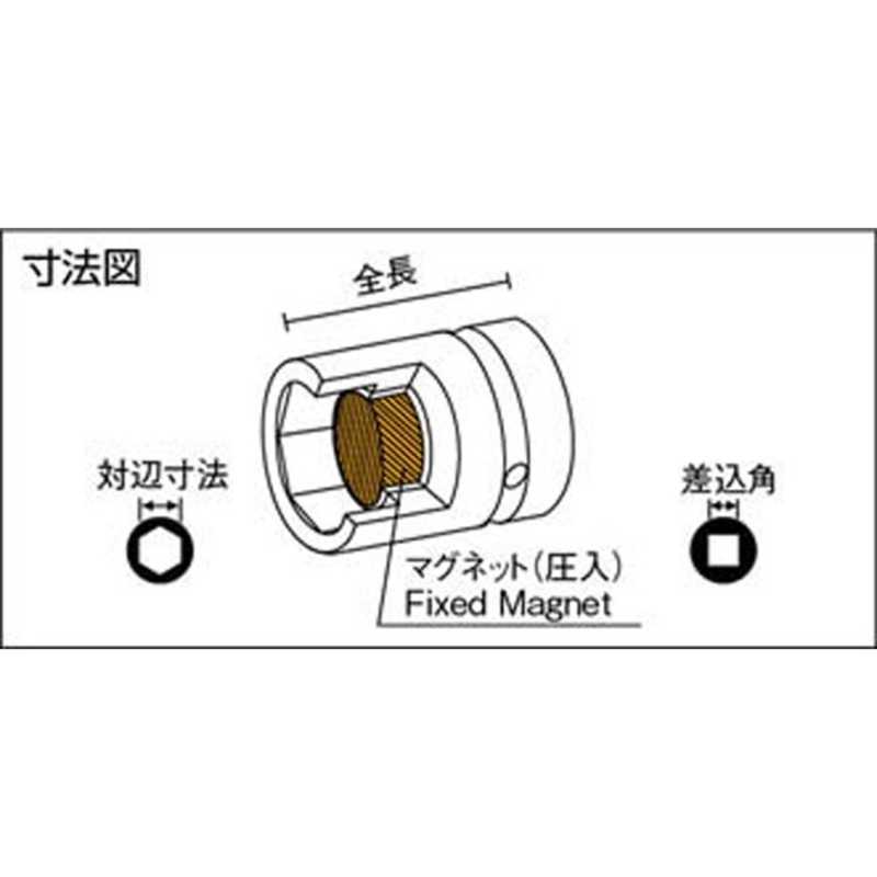 長堀工業　マグネチックソケット ショートタイプ 差込角9.52×対辺12mm　312MP