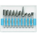 トラスコ中山 超硬バーセットCシリーズ 軸6mm 刃径9.5mm 10本セット TBC09510S