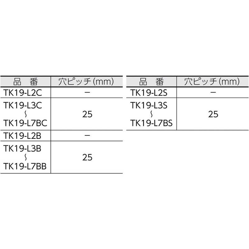 トラスコ中山　ジョイント金具19型Lステンレスレス寸法64×39穴数3　TK19L3S