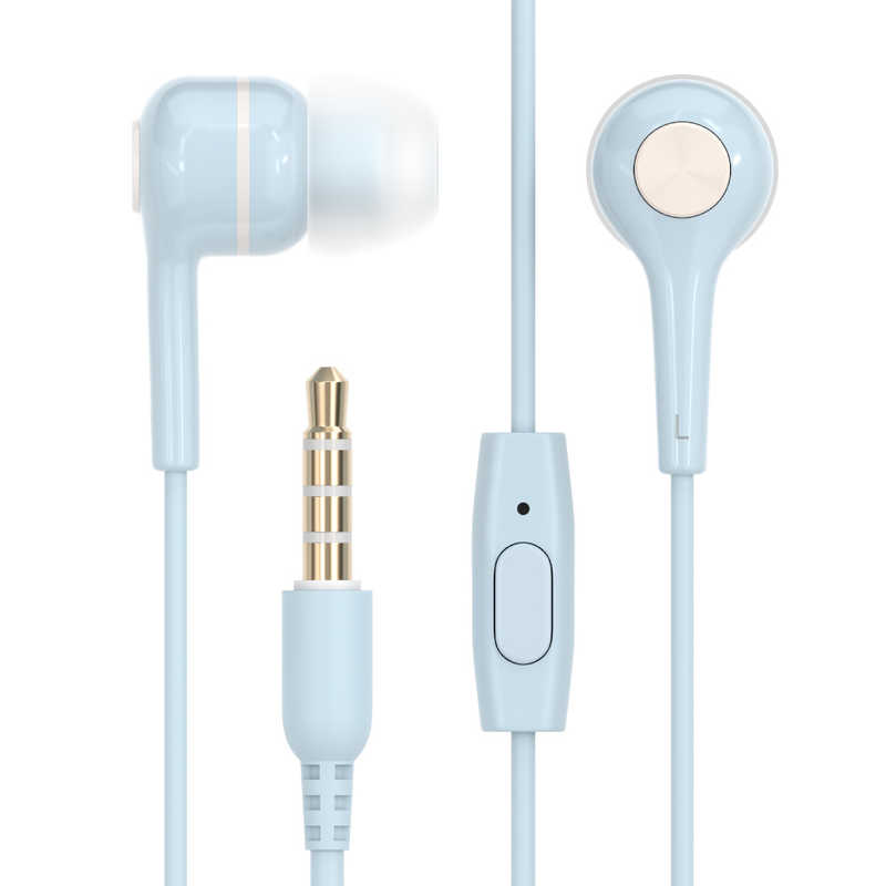 OWLTECH　イヤホン カナル型 パウダーブルー [φ3.5mm ミニプラグ]　OWL-EPMC04-BL