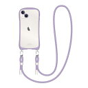 ナチュラルデザイン iPhone 14 6.1インチ /13 i.Color ショルダーストラップ付 HYDケース i.Color パープル iP22-61-I...