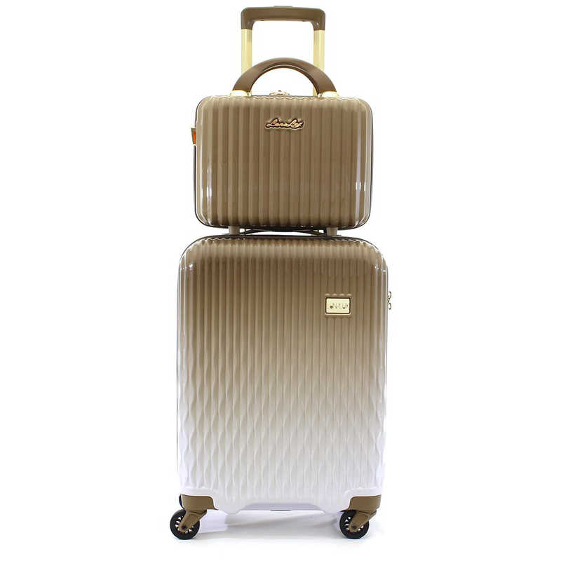 ルナルクス スーツケース・キャリーケース レディース シフレ　抗菌 スーツケース 機内持ち込み Sサイズ ジッパータイプ ミニトランク付き LUNALUX（ルナルクス） カフェラテ [32L]　LUN2116K-48