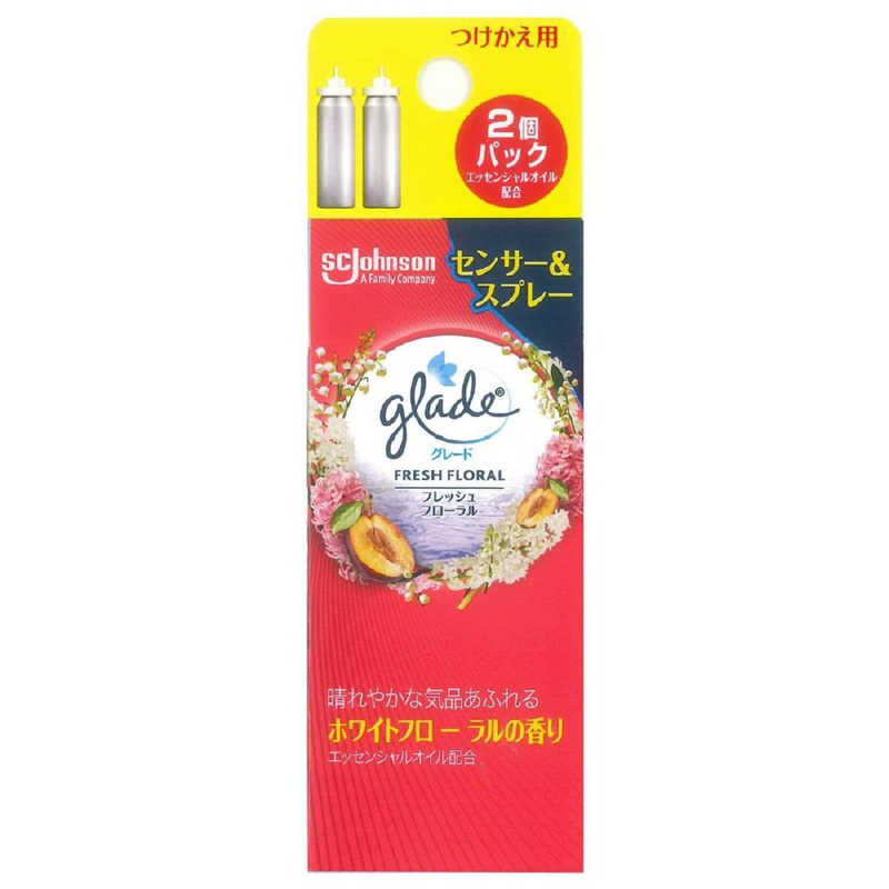 ジョンソン　glade(グレード)消臭センサー＆スプレー つけかえ用カートリッジ 18mL×2個パック フレッシュフローラル