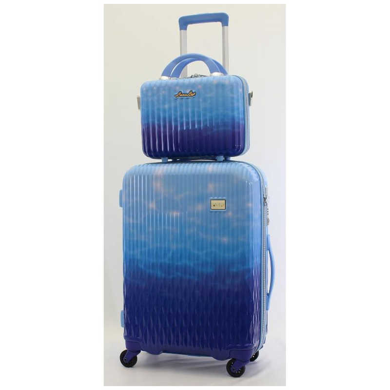 ルナルクス スーツケース・キャリーケース レディース シフレ　抗菌 スーツケース 機内持ち込み Sサイズ ジッパータイプ ミニトランク付き LUNALUX(ルナルクス) ウォータースカイ [32L]　LUN2116K-48