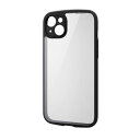 エレコム ELECOM iPhone 14 Plus 用 ケース ストラップホール付 背面クリア TOUGH SLIM LITE 極 ブラック PMCA22BT...