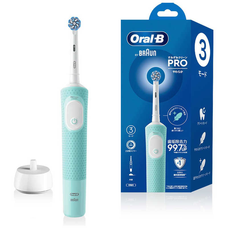 ブラウン　BRAUN　電動歯ブラシ Oral-B オーラルB すみずみクリーンPRO [ 回転式 ] グリーン　D1034133GN