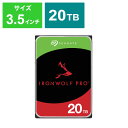 SEAGATE Seagate IronWolf Pro 3.5インチ (ベイ無制限)20TB 内蔵HDD(CMR) データ復旧3年付 5年保証 7200rpm PC NAS 用 RVセンサー｢バルク品｣ ST20000NT001