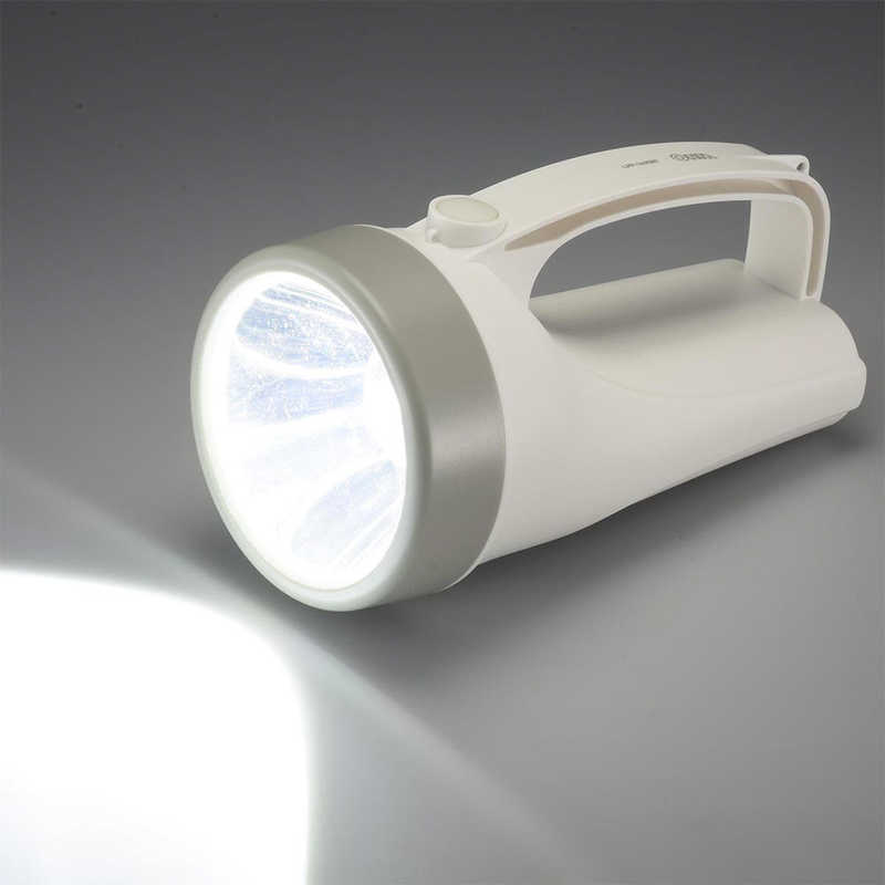 オーム電機　LED強力ライト350ルーメン単1形乾電池×4本付属［LED /単1乾電池×4 /防...