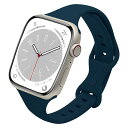 ラスタバナナ Apple Watch用バンド Series 8/7/6/5/4/3/SE第2世代/SE 41mm/40mm/38mm シリコンスタンダードslim ネイビー RBAWSS7442NV(2)