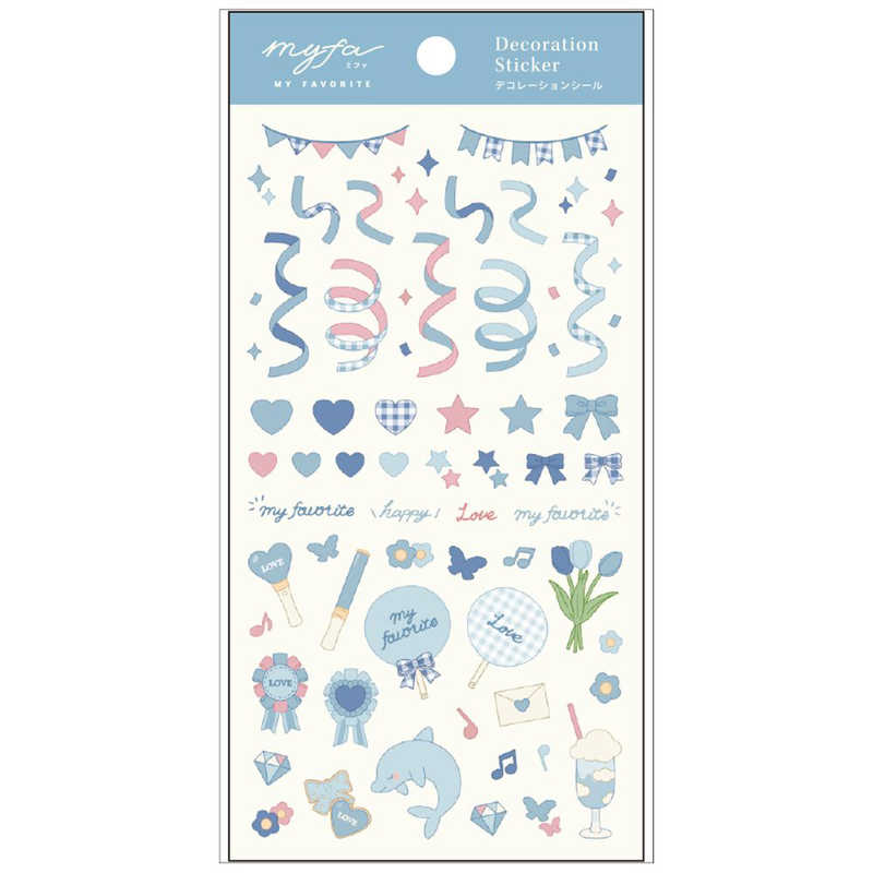 リヒトラブ　myfa デコレーションシール パウダーブルー　Y3000-14
