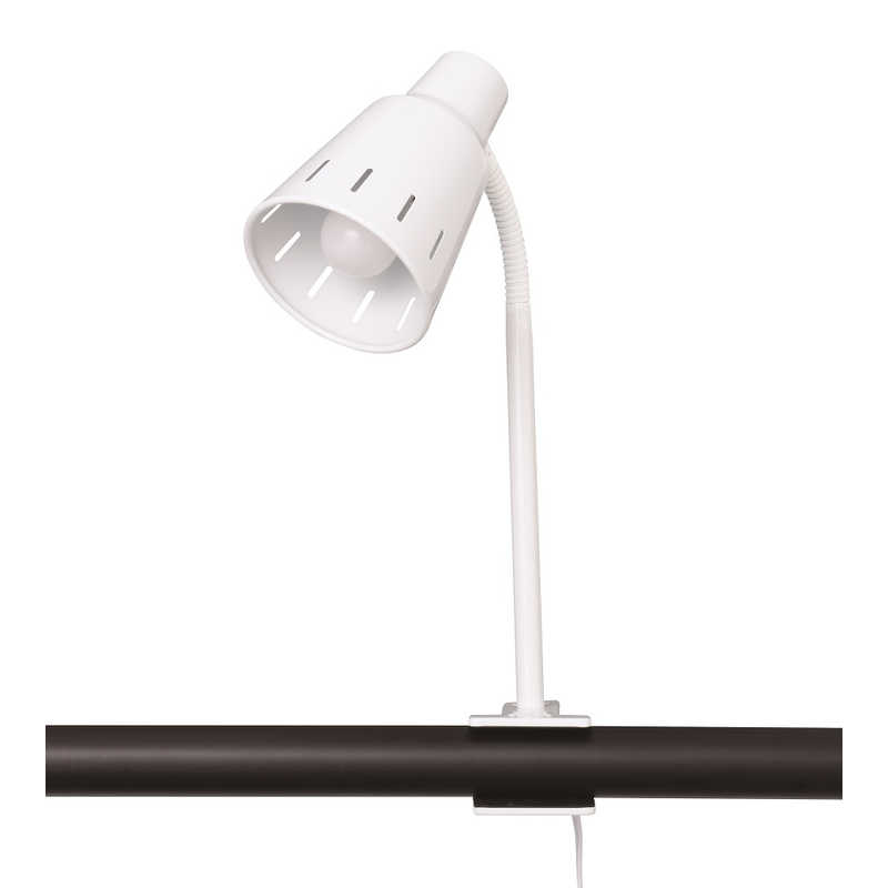東京メタル　クリップライト ホワイト 60W相当LED電球(電球色)付 ［LED /電球色］　YH10WC