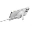 BELKIN MagSafe認証 磁気ワイヤレス充電スタンド/パッド 電源アダプタ付(ホワイト) WIA004DQWH