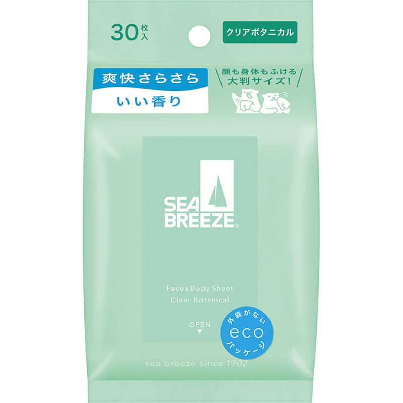 ファイントゥデイ　SEA BREEZE(シーブリーズ) フェイス&ボディシート N クリアボタニカル 30枚