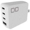 CIO NovaPort QUAD 65W GaN急速充電器 4ポート(USB-C×3 USB-A×1ポート) ホワイト Quick Charge対応 CIO-G65W3C1A-N