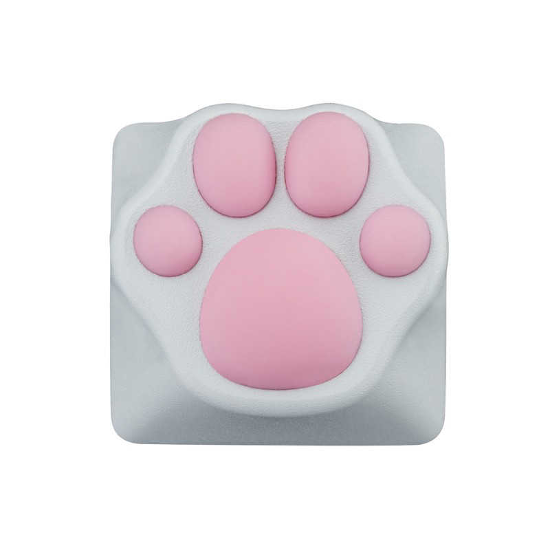 ZOMO　ABS Kitty Paw Keycap White Pink ゲーミングキーキャップ ホワイト　ABSKITTYPAWWHITEPINK 1