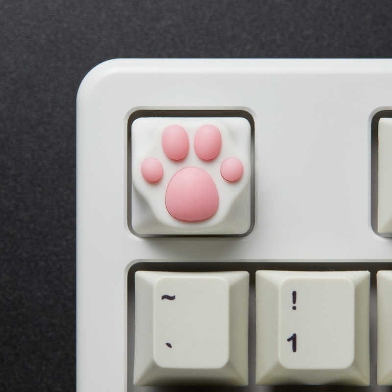 ZOMO　ABS Kitty Paw Keycap White Pink ゲーミングキーキャップ ホワイト　ABSKITTYPAWWHITEPINK 3