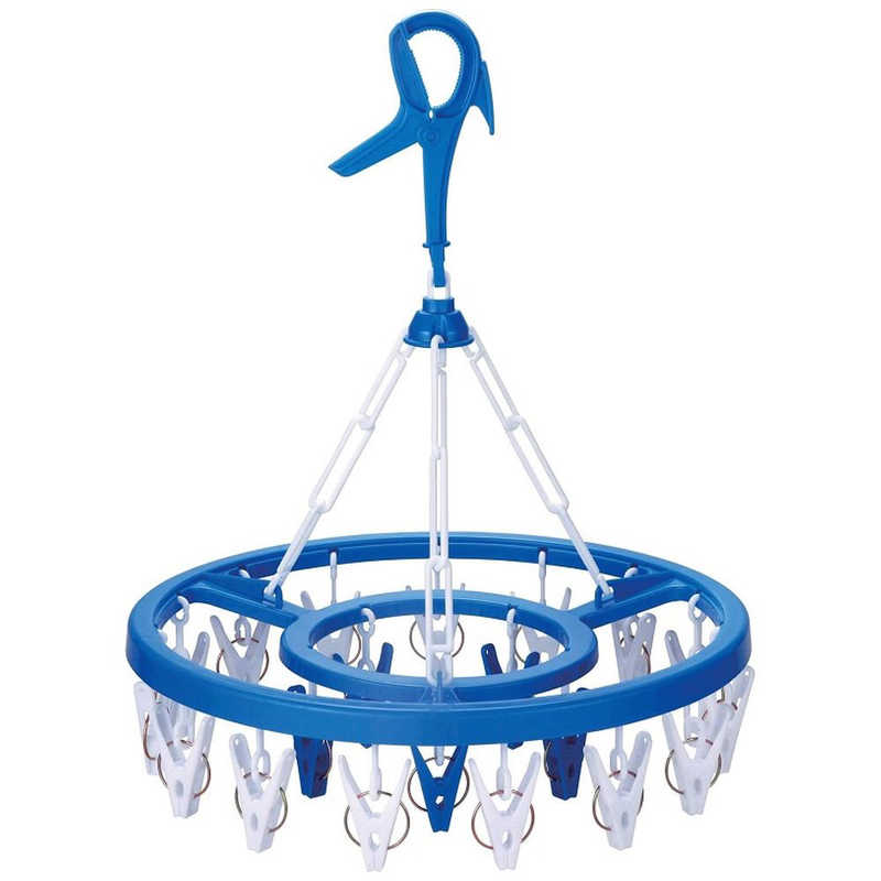 ニシダ　丸型ハンガー ピーカン20 ピンチ20個付 ブルー