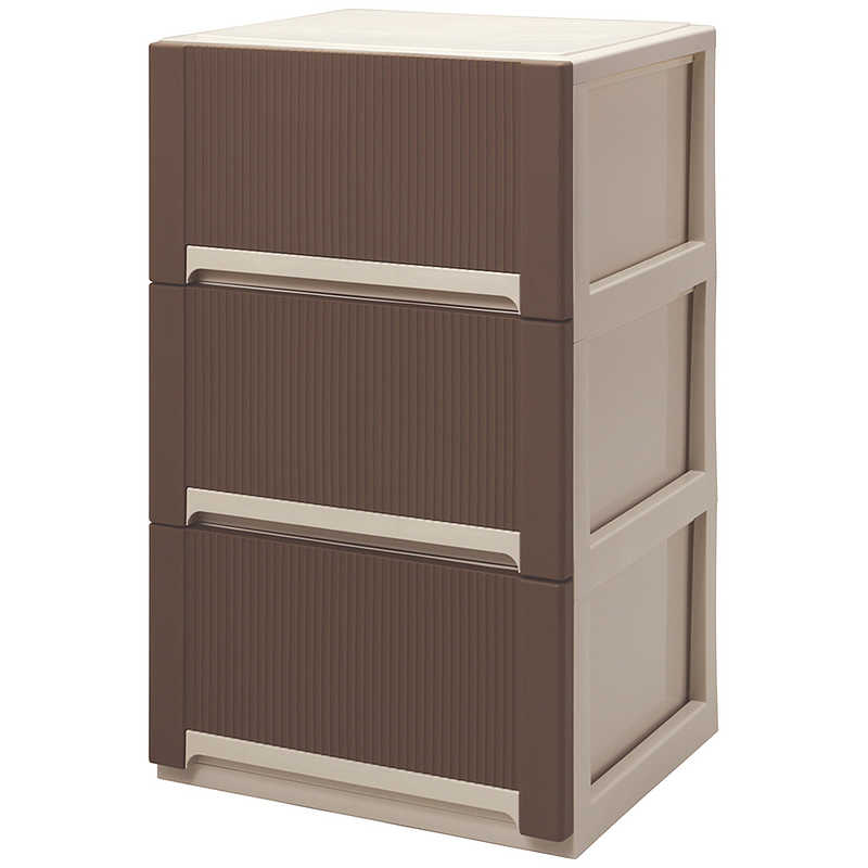 サンコープラスチック オーラ 50 深型3段 ブラウン