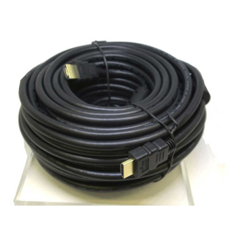 変換名人JAPAN　HDMIケーブル ver1.4 フェライトコア付 ブラック ［20m /HDMI⇔HDMI /スタンダードタイプ］　HD4465