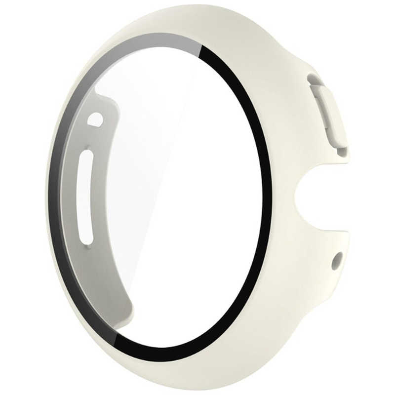 アイキューラボ Google Pixel Watch 液晶ガラス付きPCカバー ホワイト PWGLPCWH