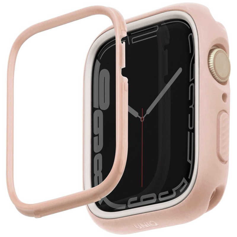 KENZANMODUO Apple Watch CASE WITH INTERCHANGEABLE PC BEZEL 41/40MM - BLUSH (PINK/WHITE) UNIQUNIQ41MMMDPNKWHT