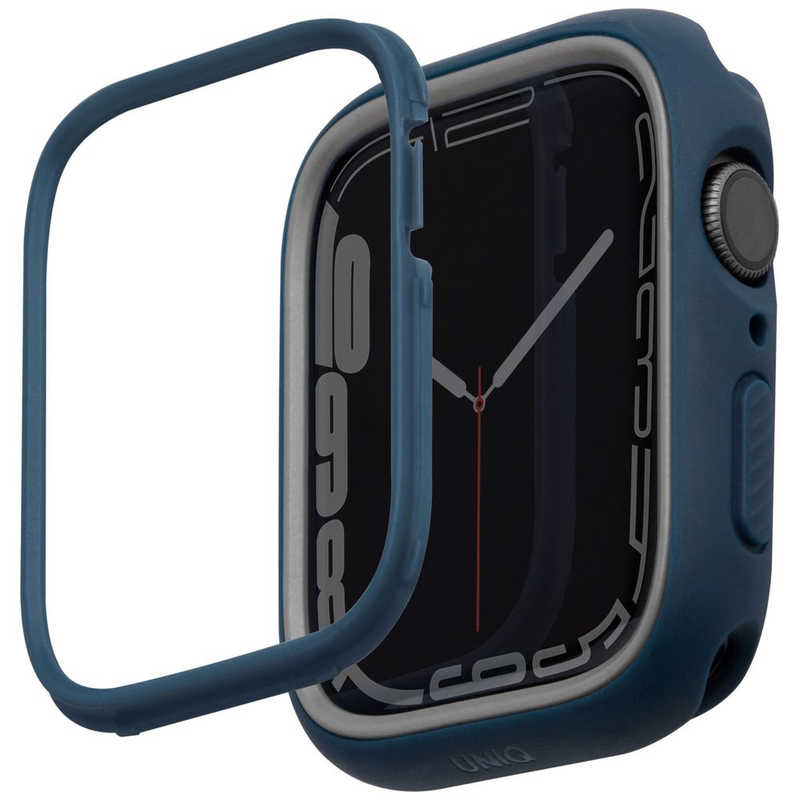 KENZANMODUO Apple Watch CASE WITH INTERCHANGEABLE PC BEZEL 45/44MM - MARINE (BLUE/GREY) UNIQUNIQ45MMMDBLUGRY