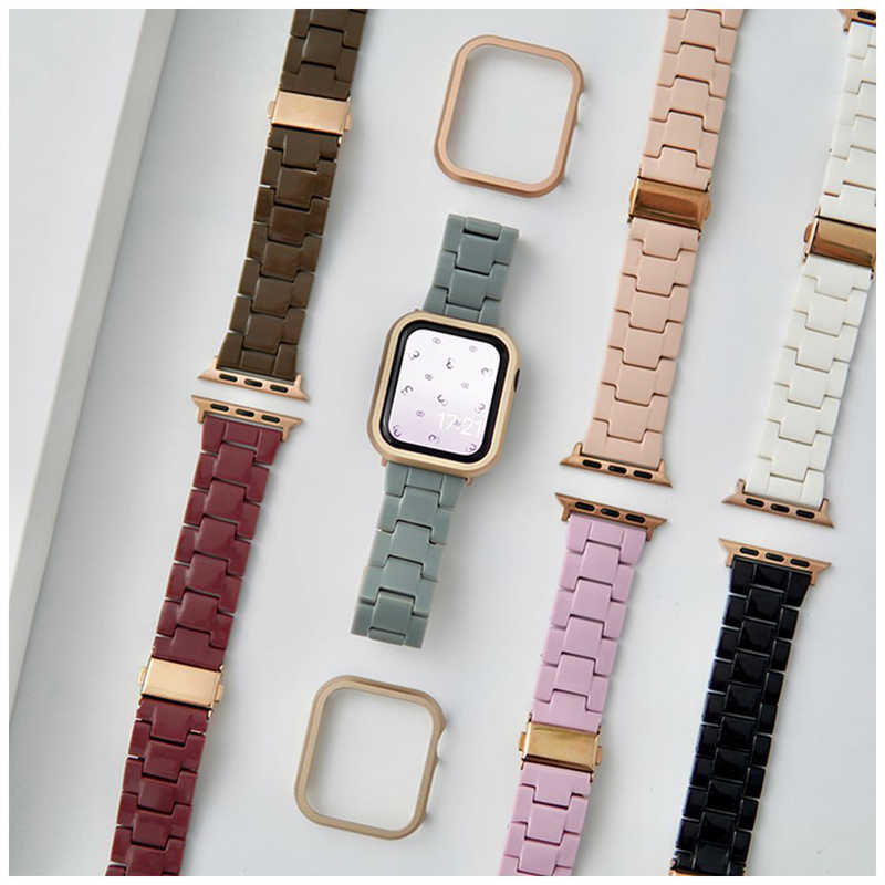 GAACAL　Apple Watch Series 1-8/SE1-2 38/40/41mm プラスチックバンド ピンクベージュ　Z00147PBA