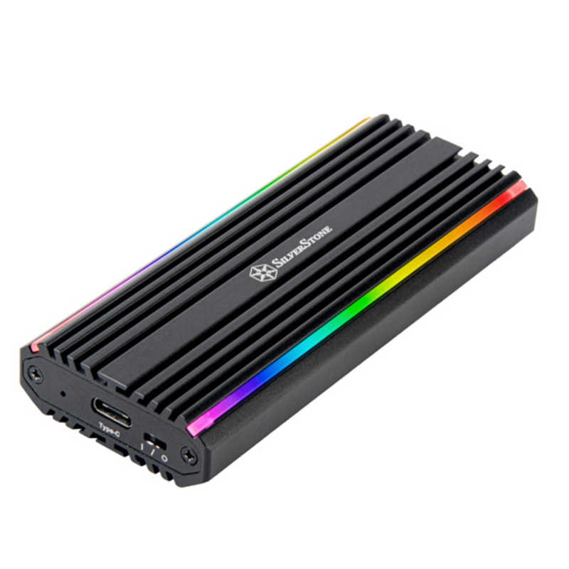 SILVERSTONE　SilverStone USB-C 3.2 Gen2 G 10Gbps NVMe SATA M.2 SSD RGBエンクロージャ　SST-MS13