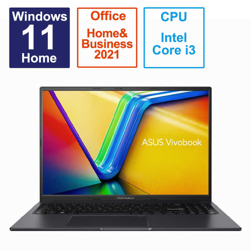 ASUS Ρȥѥ Vivobook 16X [16.0 /Windows11 Home /intel Core i3 /ꡧ8GB /SSD256GB /Office HomeandBusiness /2023ǯ4ǥ] ǥ֥å K3604ZA-MB035WS
