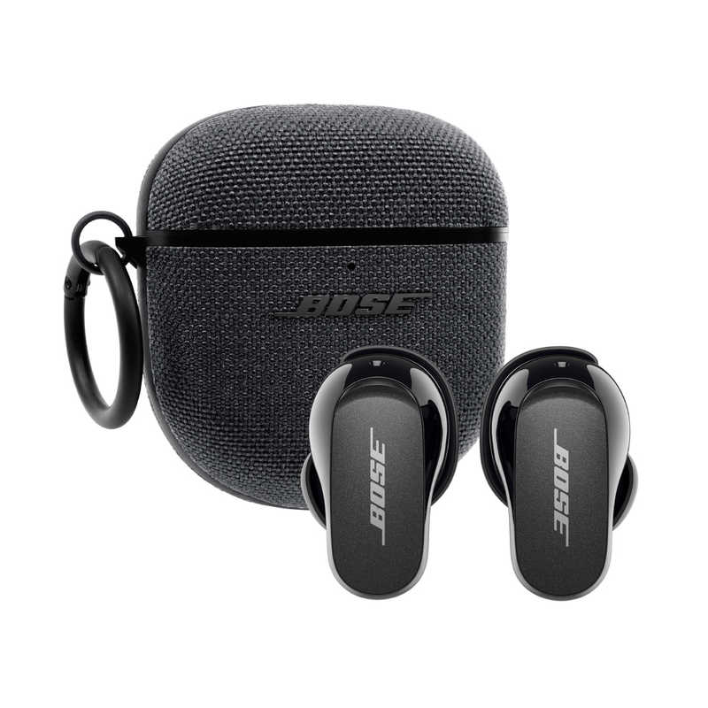 BOSE BOSE　完全ワイヤレスイヤホン QuietComfort Earbuds II Triple Black［リモコン・マイク対応/ノイズキャンセリング対応/ケース付］　QCEBIIBK+FABCOVER