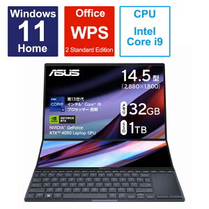 ASUS Ρȥѥ Zenbook Pro 14 Duo [14.5 /Windows11 Home /intel Core i9 /ꡧ32GB /SSD1TB /WPS Office /2023ǯ5ǥ] ƥå֥åUX8402VU-P1024W