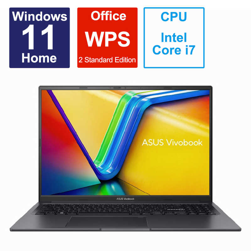 ASUS(エイスース) K3605ZV-N1038W Vivobook 16X 16型 Core i7/16GB/512GB/WPS/RTX4060 インディーブラック