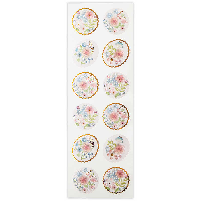 ニホンホールマーク　シール エンボスフラワー2　ELS818173