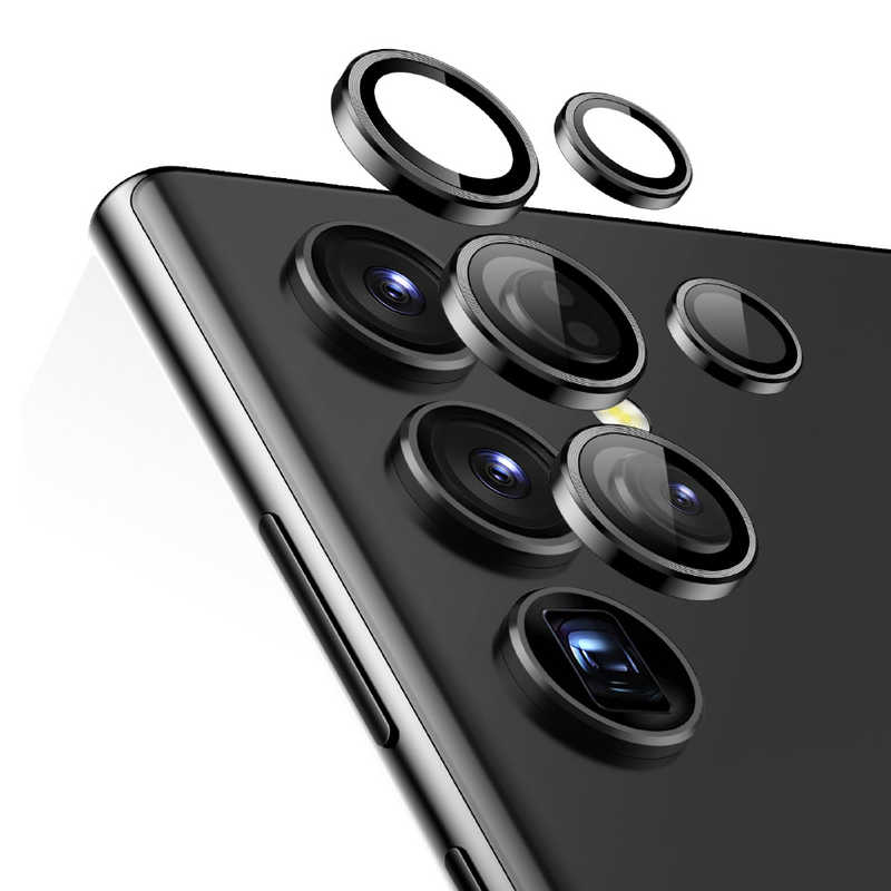 ESR　Galaxy S23 Ultra 5眼カメラレンズプロテクター ガラスフィルム Black　CameraLensProtectors