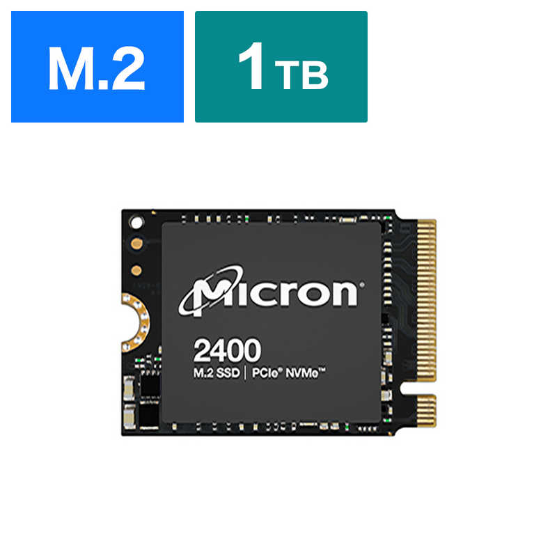 Micron（マイクロン） Micron Gen4x4 M.2 2230 PCIe NVMe 30mm SSD 1.0TB 2400 MTFDKBK1T0QFM