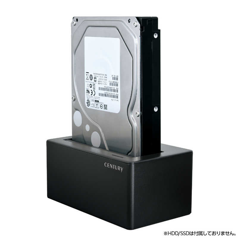 コジマ楽天市場店のセンチュリー　USB3.2 Gen2接続 SATA HDD/SSD クレードル 裸族 ［3.5インチ＆2.5インチ対応 /SATA /1台］　CROSU32S｜アングル2
