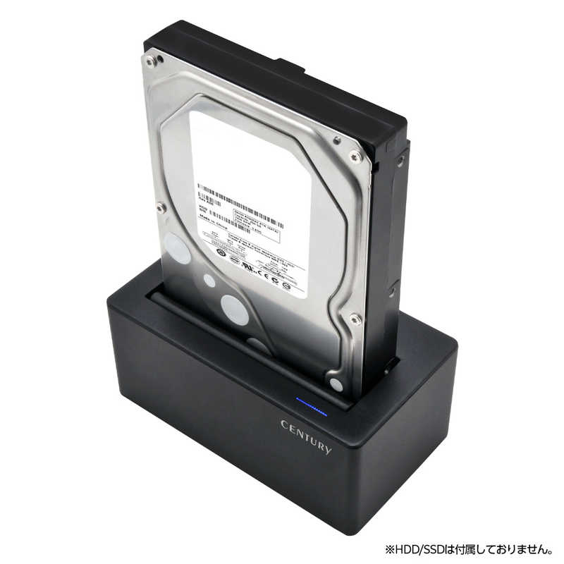 コジマ楽天市場店のセンチュリー　USB3.2 Gen2接続 SATA HDD/SSD クレードル 裸族 ［3.5インチ＆2.5インチ対応 /SATA /1台］　CROSU32S｜アングル3