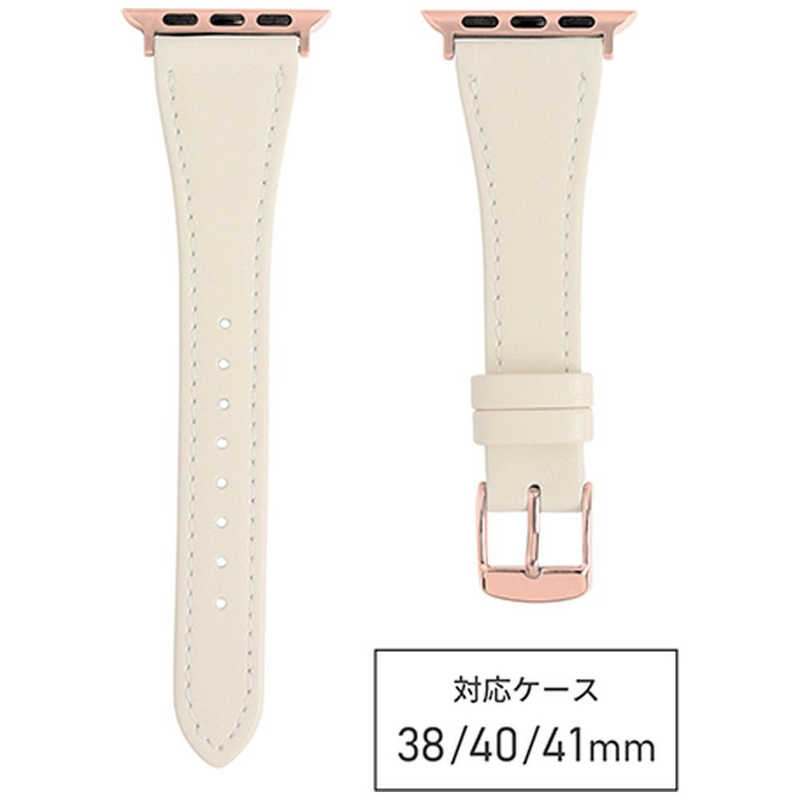 バンビ Apple Watch 対応 バンド 本革 くすみ カラー (対応ケースサイズ:41/40/38mm) ベージュ RWC740FU