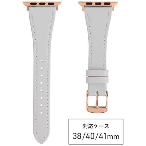バンビ Apple Watch 対応 バンド 本革 くすみ カラー (対応ケースサイズ:41/40/38mm) グレー RWC740GU バンビ Apple Watch 対応 バンド 本革 くすみ カラー (対応ケースサイズ:41/40/38mm) グレー RWC740GU