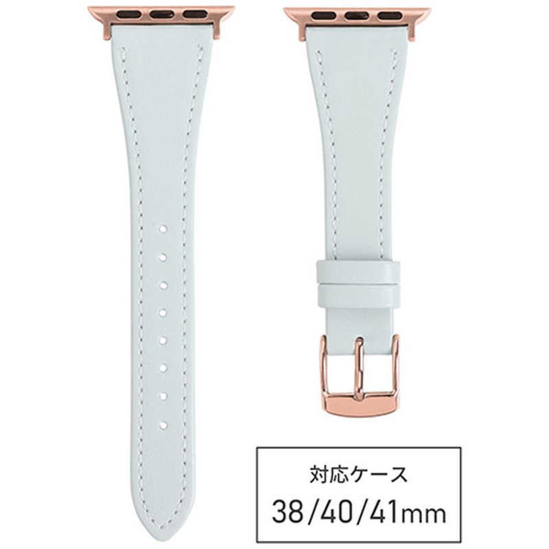 バンビ　Apple Watch 対応 バンド 本革 くすみ カラー (対応ケースサイズ：41/40/38mm) ミントグリーン　RWC740MU