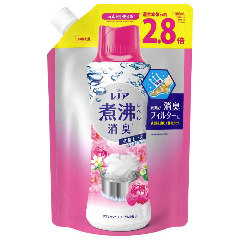 P&G　Lenor レノア煮沸レベル消臭抗菌ビーズ つめかえ用 超特大 1180mL リフレッシュフローラルの香りのサムネイル