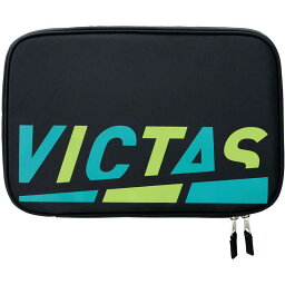 VICTAS　卓球 ラケットケース PLAY LOGO RACKET CASE (W32×H21×D4cm/ピーコックグリーン×ライムグリーン) 　672101