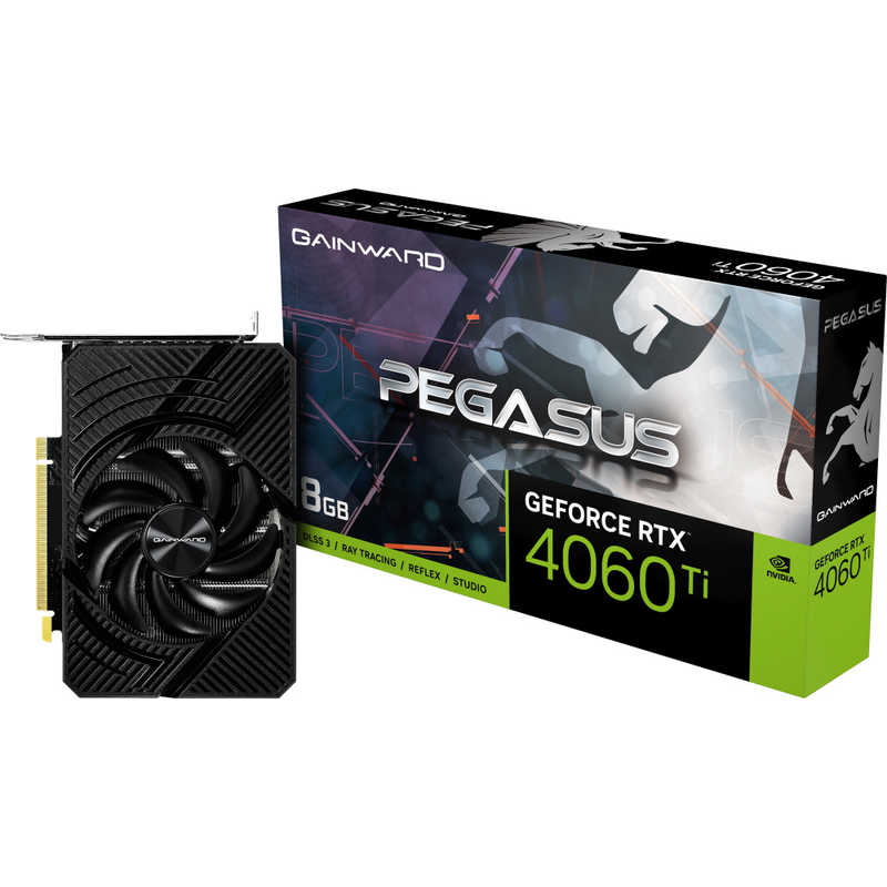 GAINWARD　GAINWARD RTX4060Ti PEGASUS 8GB GDDR6 128bit 3-DP HDMI「バルク品」　NE6406T019P11060EG