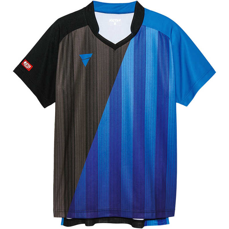 VICTAS　卓球用ゲームシャツ 男女兼用 ユニセックス (Sサイズ) ブルー　031466