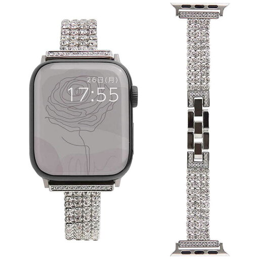 GAACAL Apple Watch Series 1-8/SE1-2/Ultra 42/44/45/49mm メタルバンド シルバー W00133SB GAACAL Apple Watch Series 1-8/SE1-2/Ultra 42/44/45/49mm メタルバンド シルバー W00133SB